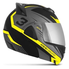 Capacete Robocop Pro Tork V-Pro Jet 3 Preto Viseira Cromada Capacete Robocop Pro Tork V-Pro Jet 3 Preto Viseira Cromada