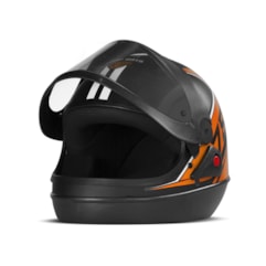Capacete Super Sport Moto 2019 Fosco Laranja Capacete Super Sport Moto 2019 Fosco Laranja