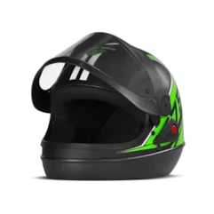 Capacete Super Sport Moto 2019 Fosco Verde Capacete Super Sport Moto 2019 Fosco Verde