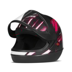 Capacete Super Sport Moto Power Girls Fosco Preto Capacete Super Sport Moto Power Girls Fosco Preto
