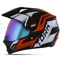 Capacete TH-1 Vision New Adventure Laranja VIS. CAMALEAO Capacete TH-1 Vision New Adventure Laranja VIS. CAMALEAO