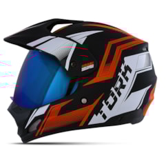 Capacete TH-1 Vision New Adventure Laranja VIS. IRIDIUM Capacete TH-1 Vision New Adventure Laranja VIS. IRIDIUM