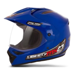 Capacete Trilha Pro Tork Liberty MX Vision Azul Capacete Trilha Pro Tork Liberty MX Vision Azul