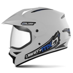 Capacete Trilha Pro Tork Liberty MX Vision Branco Capacete Trilha Pro Tork Liberty MX Vision Branco