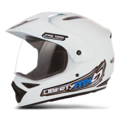 Capacete Trilha Pro Tork Liberty MX Vision Branco Capacete Trilha Pro Tork Liberty MX Vision Branco