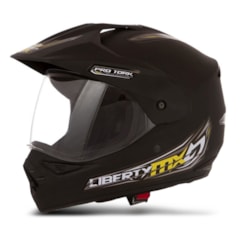 Capacete Trilha Pro Tork Liberty MX Vision Preto Fosco Capacete Trilha Pro Tork Liberty MX Vision Preto Fosco