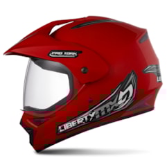 Capacete Trilha Pro Tork Liberty MX Vision Vermelho Capacete Trilha Pro Tork Liberty MX Vision Vermelho