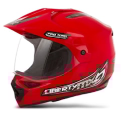 Capacete Trilha Pro Tork Liberty MX Vision Vermelho Capacete Trilha Pro Tork Liberty MX Vision Vermelho