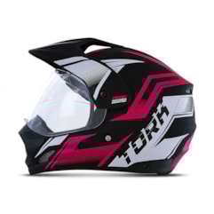 Capacete Trilha Pro Tork TH1 Vision New Adventure Rosa Capacete Trilha Pro Tork TH1 Vision New Adventure Rosa