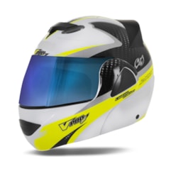 Capacete V-Pro Jet 2 Carbon Branco VIS. CAMALEAO Capacete V-Pro Jet 2 Carbon Branco VIS. CAMALEAO