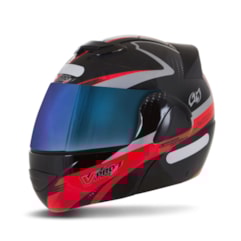 Capacete V-Pro Jet 2 Carbon Preto/Vermelho VIS. CAMALEAO Capacete V-Pro Jet 2 Carbon Preto/Vermelho VIS. CAMALEAO