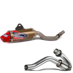 Escapamento Completo Pro Tork Powercore 2 CRF 230 TTR 230 e XR 250 Tornado Escapamento Completo Pro Tork Powercore 2 CRF 230 TTR 230 e XR 250 Tornado