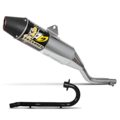 Escape Ponteira Turbo + Curva NXR 125/150 Bros 2003 Até 2008 Pro Tork