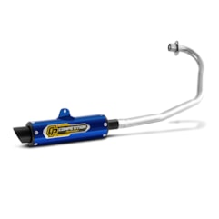 Escape Pro Tork Competition Titan 150 Esd 2004 A 2008 (Cromado) Azul Escape Pro Tork Competition Titan 150 Esd 2004 A 2008 (Cromado) Azul