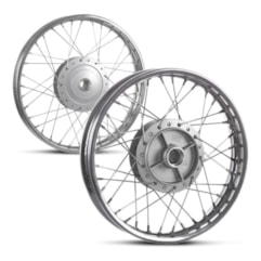 Kit Aros De Roda Montados Dianteiro e Traseiro Aço Titan 150 KS/ES 2004 Até 2008 Pro Tork Kit Aros De Roda Montados Dianteiro e Traseiro Aço Titan 150 KS/ES 2004 Até 2008 Pro Tork