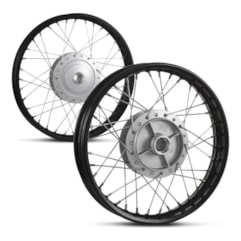 Kit Aros De Roda Montados Dianteiro e Traseiro Aço Titan/Fan 125 2000 Até 2008 Pro Tork Kit Aros De Roda Montados Dianteiro e Traseiro Aço Titan/Fan 125 2000 Até 2008 Pro Tork