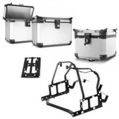 Kit Bauletos Traseiro 35/Lateral 33 Litros + Base + Suporte F 800 GS ADVENTURE 2016 à 2018 Kit Bauletos Traseiro 35/Lateral 33 Litros + Base + Suporte F 800 GS ADVENTURE 2016 à 2018