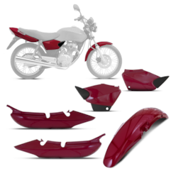 Kit Carenagem 3 Peças Pro Tork Fan 125 2005 Até 2008 Kit Carenagem 3 Peças Pro Tork Fan 125 2005 Até 2008