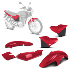 Kit Carenagem 3 Peças Pro Tork YBR 125 2000 Até 2008 Kit Carenagem 3 Peças Pro Tork YBR 125 2000 Até 2008