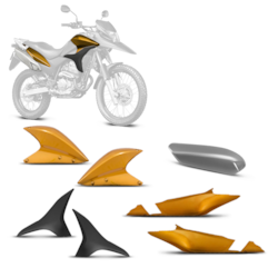 Kit Carenagem 4 Peças Pro Tork Honda XRE 300 2010 à 12 Kit Carenagem 4 Peças Pro Tork Honda XRE 300 2010 à 12