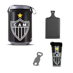 Kit Churrasco Cooler Copo Times + Abridor + Tábua Atlético Mineiro Kit Churrasco Cooler Copo Times + Abridor + Tábua Atlético Mineiro