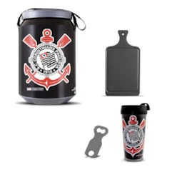 Kit Churrasco Cooler Copo Times + Abridor + Tábua Corinthians Kit Churrasco Cooler Copo Times + Abridor + Tábua Corinthians