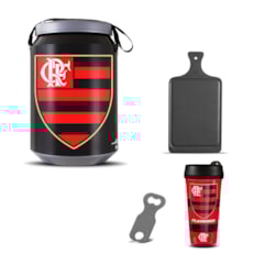 Kit Churrasco Cooler Copo Times + Abridor + Tábua Flamengo Kit Churrasco Cooler Copo Times + Abridor + Tábua Flamengo