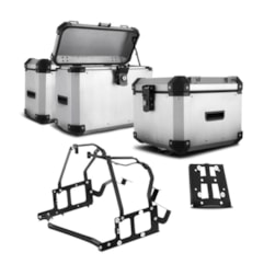 Kit Completo Baú Traseiro e Bauletos Laterais Super Adventure BMW F 800 GS Kit Completo Baú Traseiro e Bauletos Laterais Super Adventure BMW F 800 GS