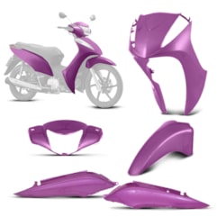 Kit Conjunto Carenagem Honda Biz 125 2011 Até 2013 Pro Tork Kit Conjunto Carenagem Honda Biz 125 2011 Até 2013 Pro Tork