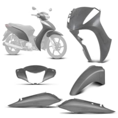 Kit Conjunto Carenagem Honda Biz 125 2011 Até 2013 Pro Tork Kit Conjunto Carenagem Honda Biz 125 2011 Até 2013 Pro Tork