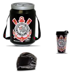Kit Corinthians Cooler Térmico Mini Capacete e Copo Térmico Kit Corinthians Cooler Térmico Mini Capacete e Copo Térmico