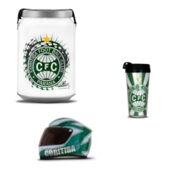 Kit Coritiba Cooler Térmico Mini Capacete e Copo Térmico Kit Coritiba Cooler Térmico Mini Capacete e Copo Térmico
