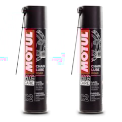 Kit Lubrificante Corrente C2 Road 2 Peças - 400 ML MOTUL Kit Lubrificante Corrente C2 Road 2 Peças - 400 ML MOTUL