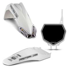 Kit Paralama Dianteiro/Traseiro Number Plate MX2 Pro Tork Kit Paralama Dianteiro/Traseiro Number Plate MX2 Pro Tork