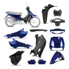 Kit Peças Plásticas Completo Biz 100 1998 Até 2005 Azul Andes 2000 Kit Peças Plásticas Completo Biz 100 1998 Até 2005 Azul Andes 2000