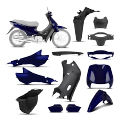 Kit Peças Plásticas Completo Biz 100 1998 Até 2005 Azul Itaparica 2001 Kit Peças Plásticas Completo Biz 100 1998 Até 2005 Azul Itaparica 2001