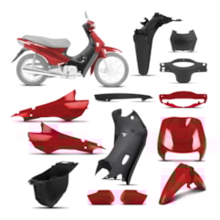 Kit Peças Plásticas Completo Biz 100 1998 Até 2005 Vermelho Ipiranga 2004 - 2005 Kit Peças Plásticas Completo Biz 100 1998 Até 2005 Vermelho Ipiranga 2004 - 2005