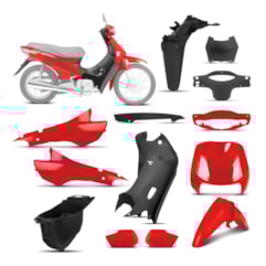 Kit Peças Plásticas Completo Biz 100 1998 Até 2005 Vermelho Maceió 1998 - 2001 Kit Peças Plásticas Completo Biz 100 1998 Até 2005 Vermelho Maceió 1998 - 2001