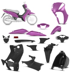 Kit Peças Plásticas Completo Biz 125 2011 Até 2013 Lilás 2012 - 2013 Kit Peças Plásticas Completo Biz 125 2011 Até 2013 Lilás 2012 - 2013