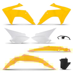 Kit Plástico CRF 230 2015 Yellow Pro Tork Com Suporte Kit Plástico CRF 230 2015 Yellow Pro Tork Com Suporte