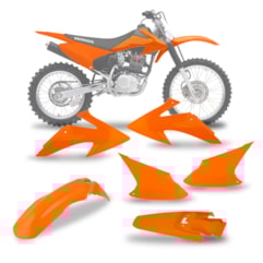 Kit Plástico CRF 230 Laranja 2008/14 Kit Plástico CRF 230 Laranja 2008/14