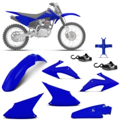 Kit Plástico Crf 230f 2008 À 2014 Azul + Esticador + Bloqueador Kit Plástico Crf 230f 2008 À 2014 Azul + Esticador + Bloqueador