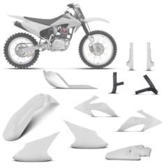 Kit Plástico Crf 230f 2008 À 2014 Branco + Pro. Bengala, Quadro, Motor (Alumínio) Kit Plástico Crf 230f 2008 À 2014 Branco + Pro. Bengala, Quadro, Motor (Alumínio)