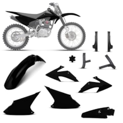 Kit Plástico Crf 230f 2008 À 2014 Preto + Protetores e Tampa do Tanque Kit Plástico Crf 230f 2008 À 2014 Preto + Protetores e Tampa do Tanque