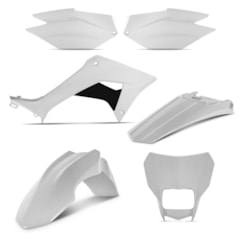 Kit Plástico CRF 250F 2019 Pro Tork Branco Kit Plástico CRF 250F 2019 Pro Tork Branco