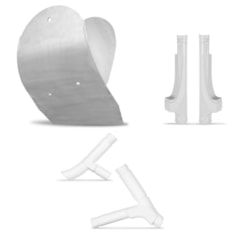 Kit Protetor de Motor CRF 230 + Protetor de Bengala e Quadro Branco Kit Protetor de Motor CRF 230 + Protetor de Bengala e Quadro Branco