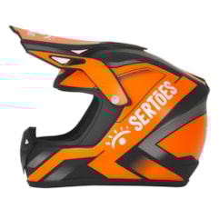 Mini Capacete Cross Pro Tork Rally dos Sertões Fosco Grafite - Laranja Mini Capacete Cross Pro Tork Rally dos Sertões Fosco Grafite - Laranja
