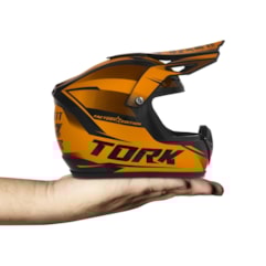 Mini Capacete Pro Tork Cross Factory Edition Enfeite Laranja Mini Capacete Pro Tork Cross Factory Edition Enfeite Laranja