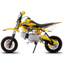 Mini Moto TR-100 Off-Road 100 CC Aro 10/10 Amarelo Mini Moto TR-100 Off-Road 100 CC Aro 10/10 Amarelo