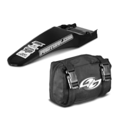 Paralama Traseiro Universal MX2 Preto + Bag De Ferramenta Pro Tork Paralama Traseiro Universal MX2 Preto + Bag De Ferramenta Pro Tork